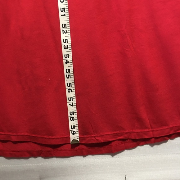 Daisy Fuentes LG Maxi Dress Red Sleeveless Keyhole pleated neck NWT - Picture 4 of 10